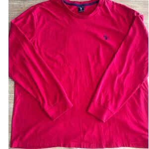 U.S. Polo Assn Mens XXL Red Long Sleeve Crewneck T-Shirt 11A2012X